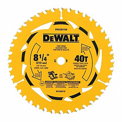 DEWALT DWA281440 8 1/4IN 40T SINGLE BLADE