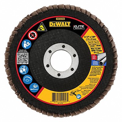 DEWALT DWA8280 Fiber Disc 4 1/2 in Dia 7/8in Arbor