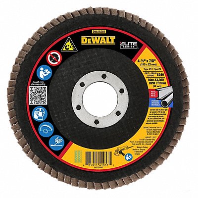 DEWALT DWA8281 Fiber Disc 4 1/2 in Dia 7/8in Arbor