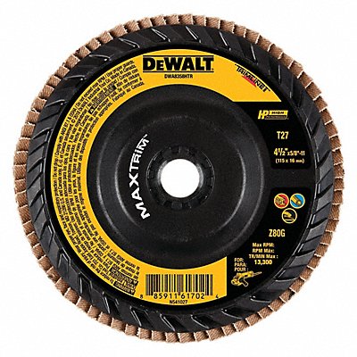 DEWALT DWA8358HTR Fiber Disc 4 1/2 in Dia 5/8in Arbor