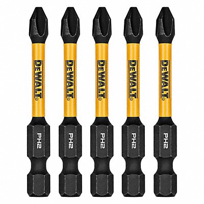 DEWALT DWAF2PH2IR5 DriverBit L 2.25 PKG5 BitSize PH2