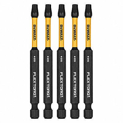 DEWALT DWAF3TX25IR5 Screwdriver Bits 1/4 in Hex Shank Size