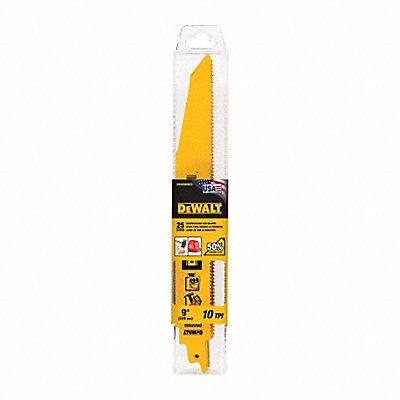 DEWALT DWAR960B25 Reciprocating Saw Blade L 9 TPI 10 PK25 Tapered