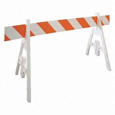 PLASTICADE 203A6HIP A-Frame Barricade 1-6 ft I-Beam HIP