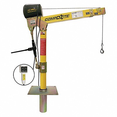 OZ LIFTING PRODUCTS OZ1200DAVACWSP5 Davit Crane Kit 1200 lb 22 to 66in Reach