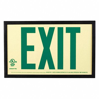 GRAINGER GRAN4107 E6713 Exit Sign 7 1/2 in x 13 in Plastic