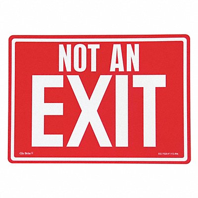JESSUP GLO BRITE EG7520F113RN Not An Exit Red/PL 14 x10