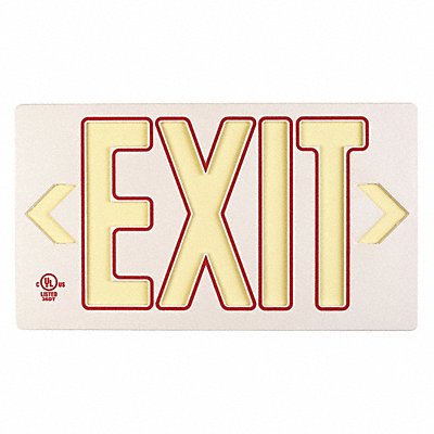 GRAINGER GRAN4737 D6996 Exit Sign 8 3/4 in x 15 3/8 in Plastic