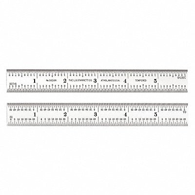 STARRETT C616R6 Ruler Spring-Tempered Steel 6 L x 3/4 W