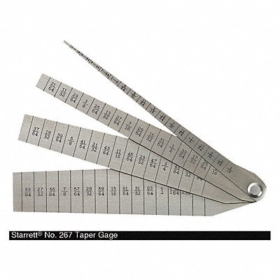 STARRETT 267 Taper Gauge Set Graduations 1/64 in