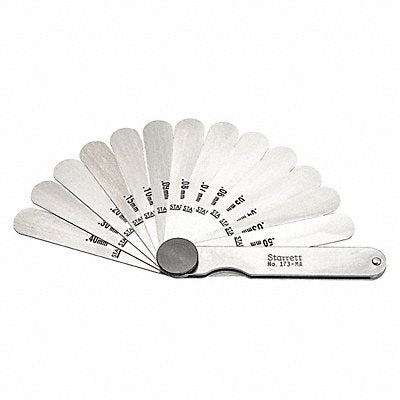 STARRETT 173MA Feeler Gauge Set Dimension Type Metric