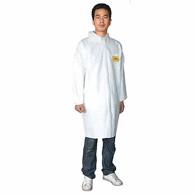 CONDOR 30C560 Laboratory Coat M White Microp Lam PK8