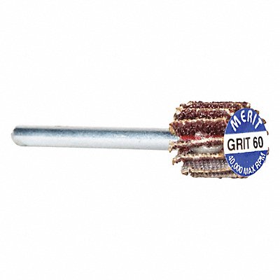 MERIT 8834137470 Flap Wheel 3/8 in Dia 3/8 in W P60 Grit