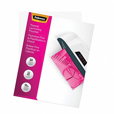 FELLOWES 52042 Laminating Pouch Letter 10 mil PK50
