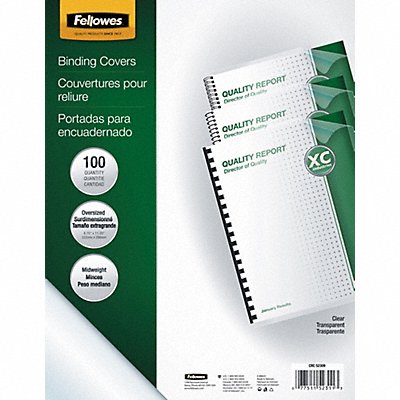 FELLOWES 52311 Binding Cover 8-3/4x11-1/4 7.5mil PK100