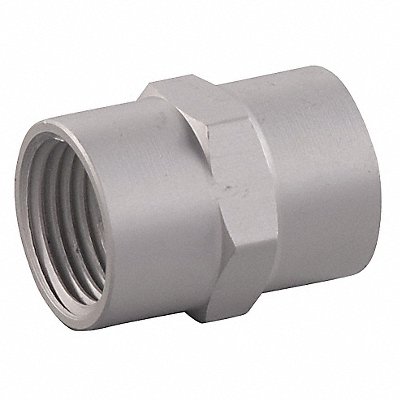 GRAINGER 30E650 Pipe Coupling Aluminum 3/8 in FNPT
