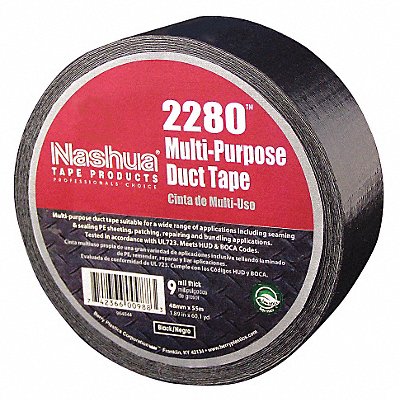 NASHUA 2280 Duct Tape Black 1 7/8 in x 60 yd 9 mil