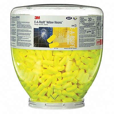 3M 30FX1845JW40 Ear Plug Dispensing System Yellow 33dB