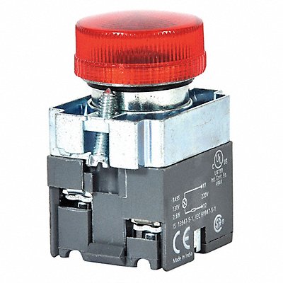 DAYTON 30G222 Pilot Light Red 22mm LED