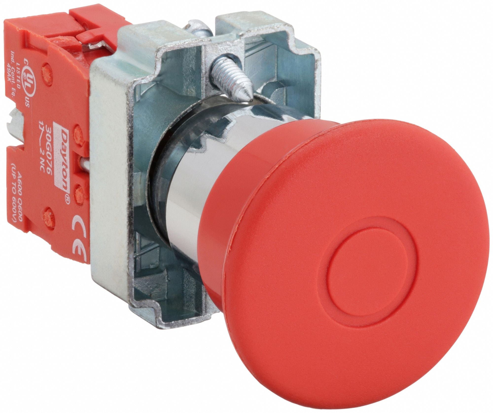 DAYTON 30G249 Emergency Stop Push Button Non Illuminated Red 1NC