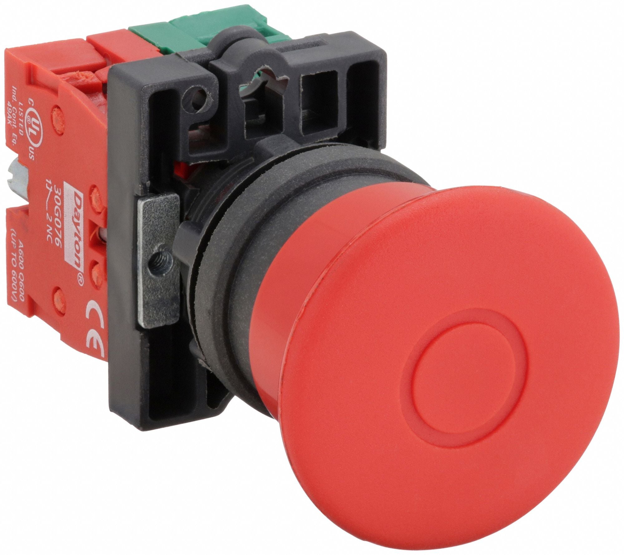 DAYTON 30G250 Emergency Stop Push Button Non Illuminated Red 1NO/1NC