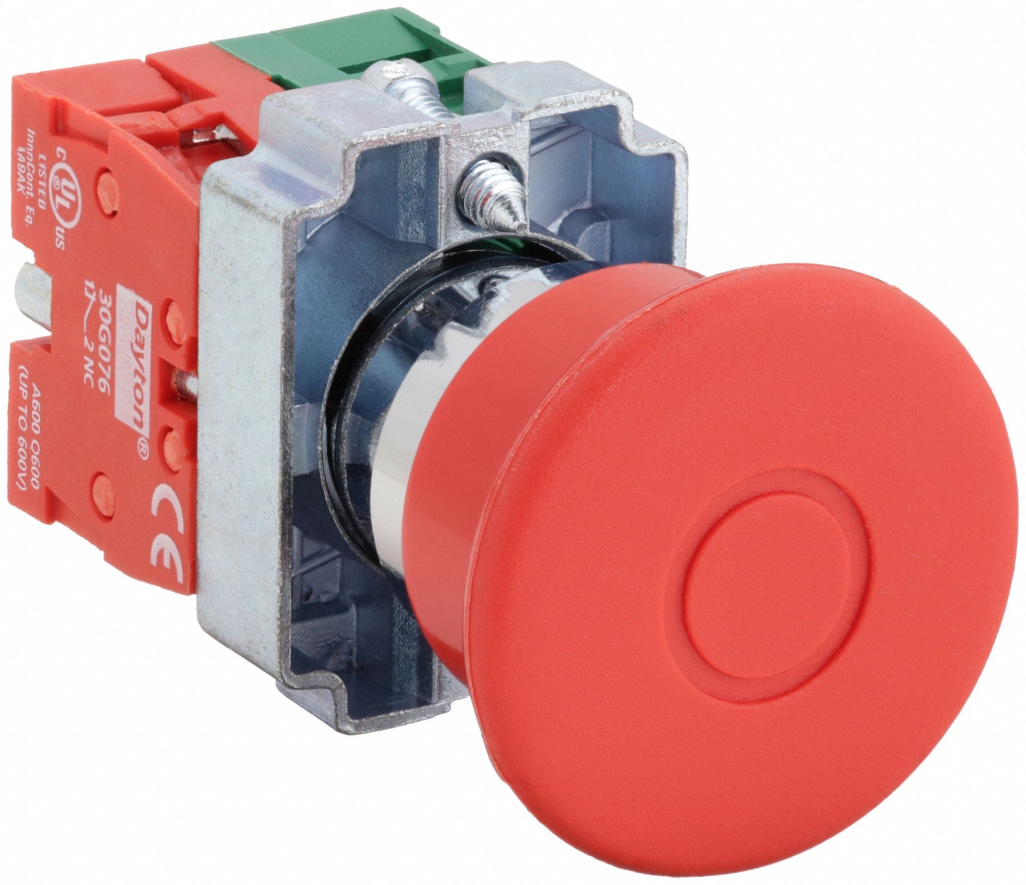 DAYTON 30G251 Emergency Stop Push Button Non Illuminated Red 1NO/1NC
