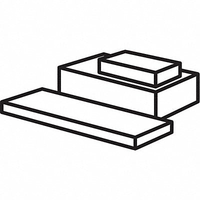 GRAINGER G15TRB102X1 K5775 Rectangle PTFE 2 x12 1 T White Opaque