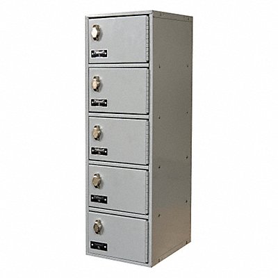 HALLOWELL UCTL192305APL Locker 5x1Lockers Lt Gry 30.5 x9 x12