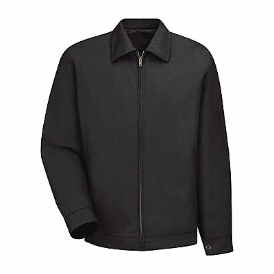 RED KAP JT22BKRGM K7366 Slash Pocket Jacket Blk M