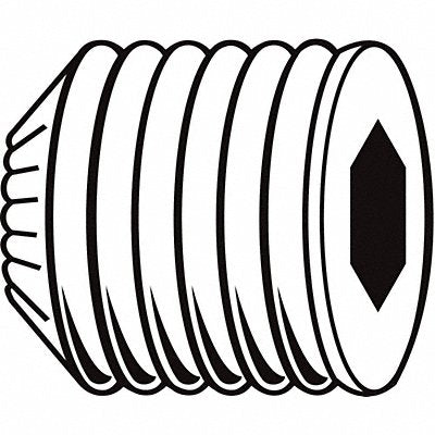 GRAINGER 111403PR Socket Set Screw Grubscrew Knurled Cup Point Capacity 3/8 -16 1.25 L PK100