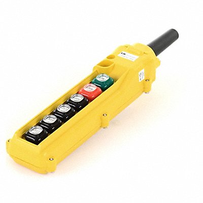 KH INDUSTRIES CPH06A2D000A Pendant Control Station DeadEnd 6Buttn Ylw