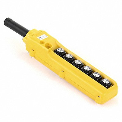 KH INDUSTRIES CPH06D2D000A Pendant Control Station DeadEnd 6Buttn Ylw