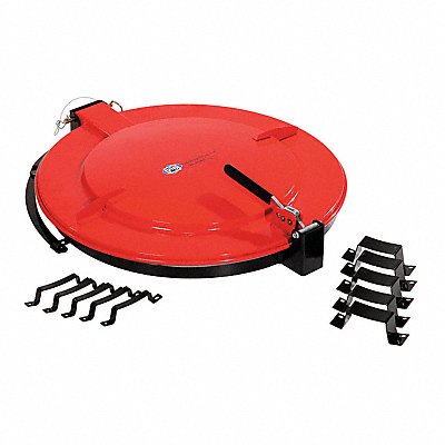 PIG DRM1084RD LatchingLidPolyDrum Red Steel 55 gal