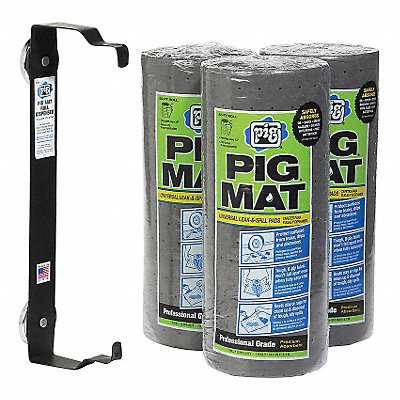 PIG 57703 Absorb Roll Universal Grey 50 ft.L PK3
