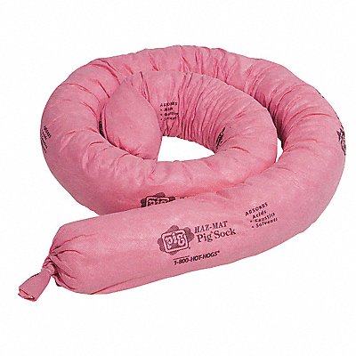 PIG HA1010 Absorb Sock Chem/Hazmat 10ft L PK2