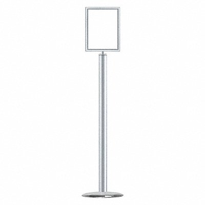 GRAINGER 1310U1S8511HDV Sign Holder 8-1/2In x 11In Frame Chrome