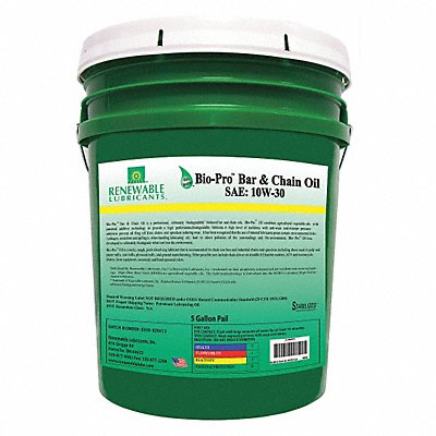 RENEWABLE LUBRICANTS 80604 Chainsaw Lube 5 gal Pail