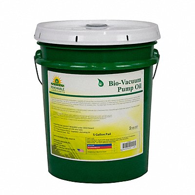 RENEWABLE LUBRICANTS 84104 Vacuum Pump Oil 5 gal Pail 10 SAE Grade