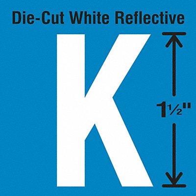 STRANCO INC DWR15K5 Die-Cut Reflective Letter Label K PK5