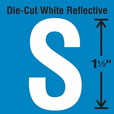 STRANCO INC DWR15S5 Die-Cut Reflective Letter Label S PK5