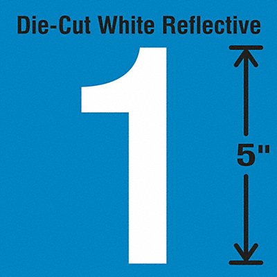 STRANCO INC DWR515 Die-Cut Reflective Number Label 1 PK5