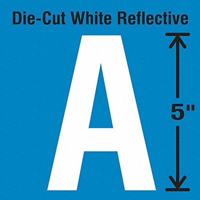 STRANCO INC DWR5A5 Die-Cut Reflective Letter Label A PK5