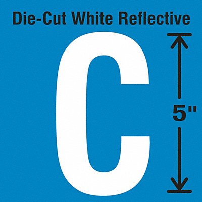 STRANCO INC DWR5C5 Die-Cut Reflective Letter Label C PK5