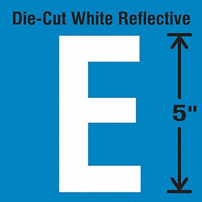 STRANCO INC DWR5E5 Die-Cut Reflective Letter Label E PK5