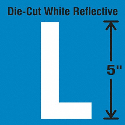 STRANCO INC DWR5L5 Die-Cut Reflective Letter Label L PK5