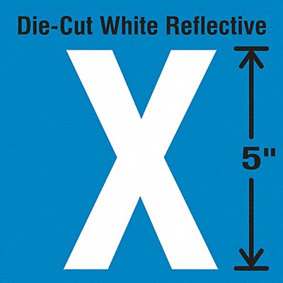 STRANCO INC DWR5X5 Die-Cut Reflective Letter Label X PK5