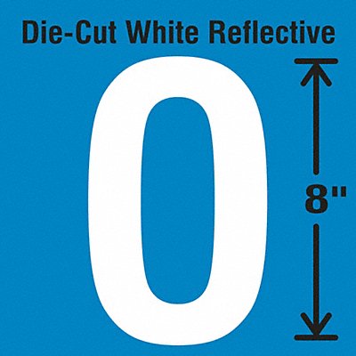 STRANCO INC DWRSINGLE8O Die-Cut Reflective Letter Label O