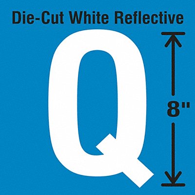 STRANCO INC DWRSINGLE8Q Die-Cut Reflective Letter Label Q