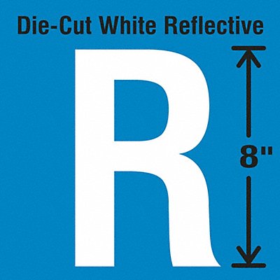 STRANCO INC DWRSINGLE8R Die-Cut Reflective Letter Label R