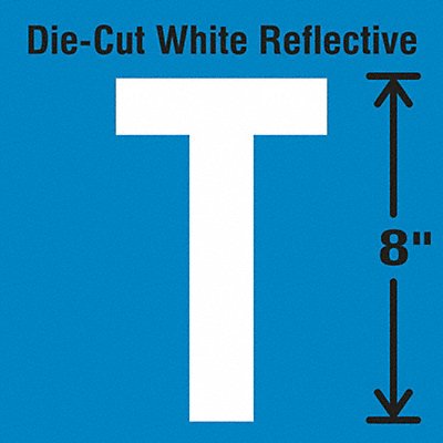 STRANCO INC DWRSINGLE8T Die-Cut Reflective Letter Label T